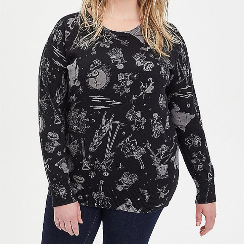 ➕Torrid: RAGLAN PULLOVER SWEATER - DISNEY THE NIGHTMARE BEFORE CHRISTMAS